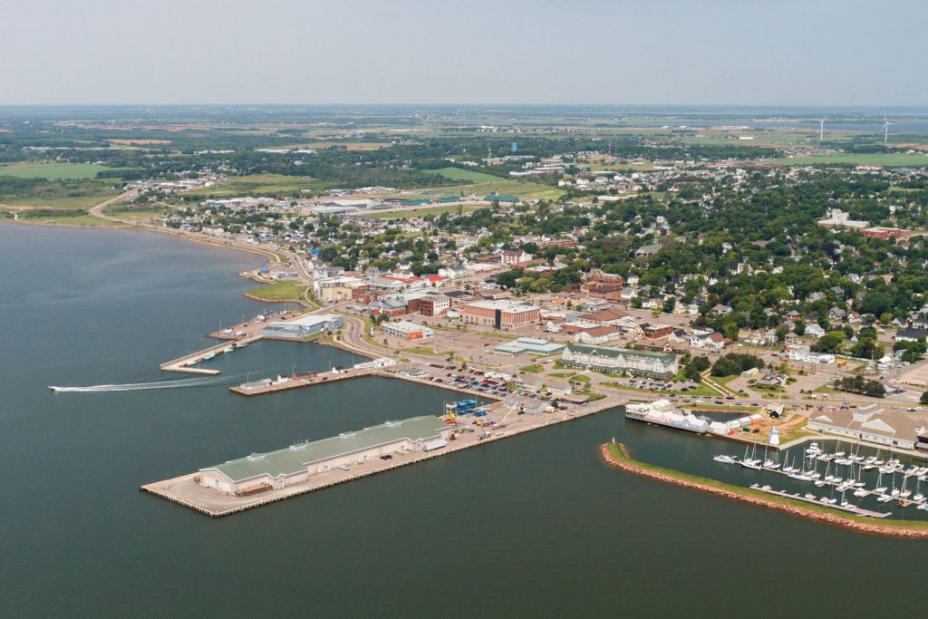 Aerial view of the city of Summerside